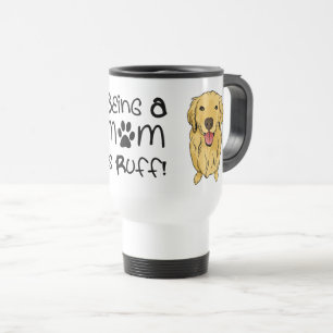 Süßes Welpen-Hundemama-Geschenk Golden Retriever Reisebecher
