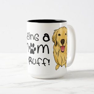 Süßes Welpen-Hundemutter-Geschenk Golden Retriever Zweifarbige Tasse