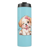 Süßes Welpen-Tassen-Wrap-Design – PNG-Sublimation