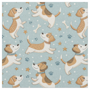 Süßes Welpendesign für Kinder - Cartoon-Hunde-Must Stoff