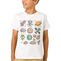 Süßes Weltraum-Abenteuer Kinder T-Shirt