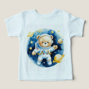 Süßes Weltraum-Astronaut-Bär-T-Shirt für Kleinkind
