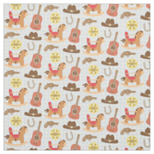 Süßes Western-Cowboy-Muster für Baby-Jungen Stoff