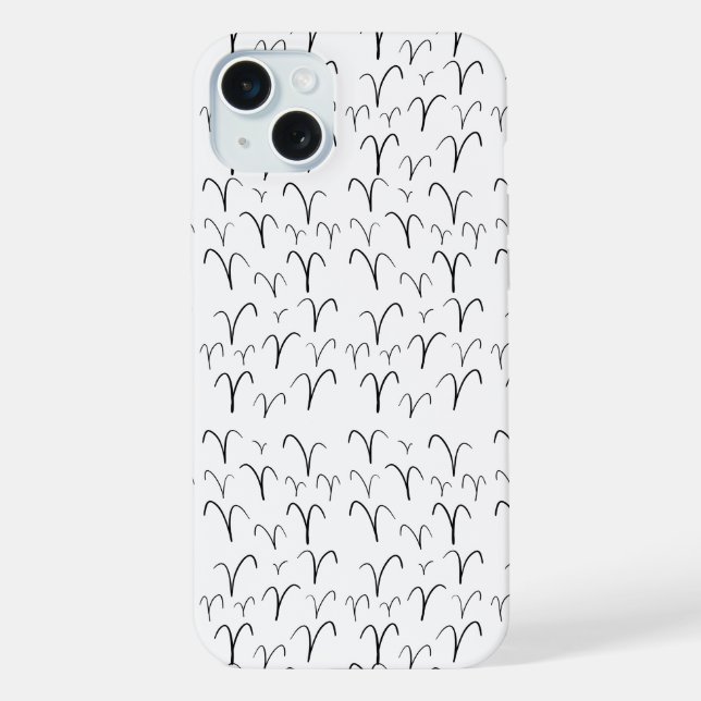 Süßes Widder-Muster iPhone 15 Plus Hülle (Rückseite)