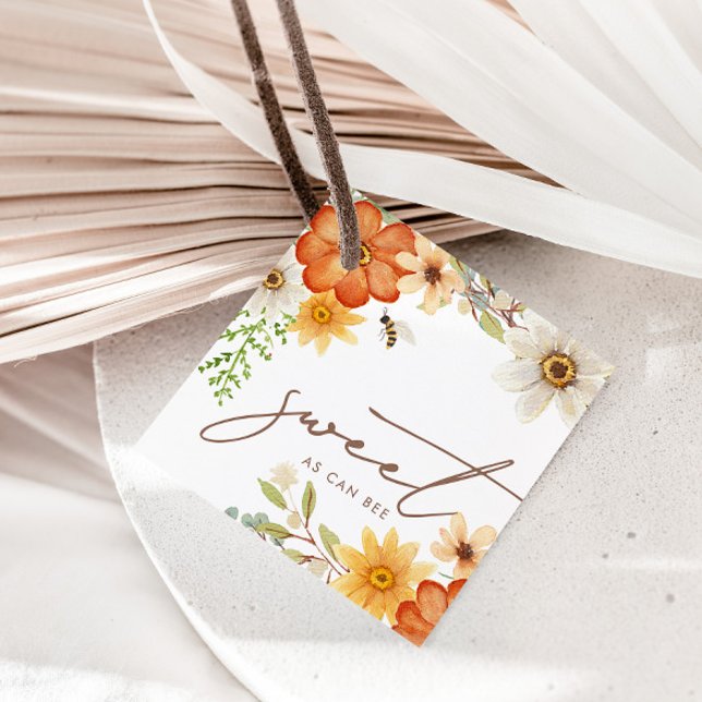 Süßes wie Biene | Floral Spring Baby Dusche Geschenkanhänger (Von Creator hochgeladen)