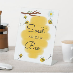 Süßes wie Biene   Honey Bee Baby Show Decke Zeiche Sockelschild