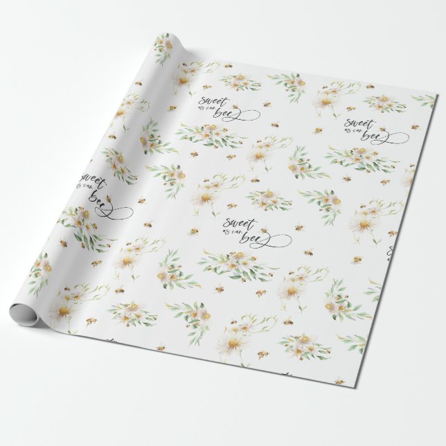 Süßes wie Bienen Aquarellbiene Geschenkpapier (Ungerollt)
