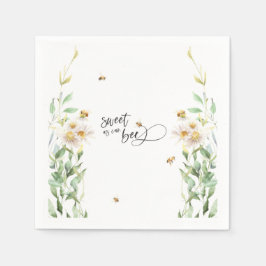 Süßes wie Bienen Aquarellbiene Serviette