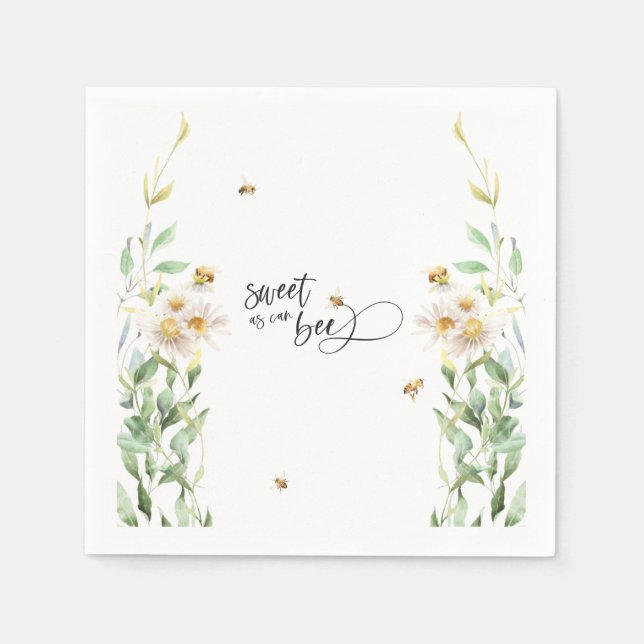 Süßes wie Bienen Aquarellbiene Serviette (Vorderseite)