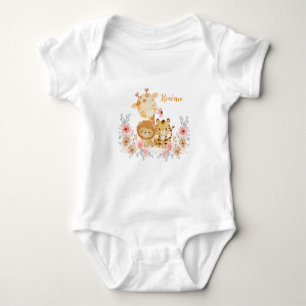 Süßes Wildtier-T-Shirt Baby Strampler