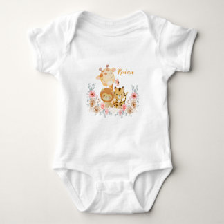 Süßes Wildtier-T-Shirt Baby Strampler