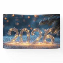 süßes Winter-Fuchs-Neujahrs-Party-Banner