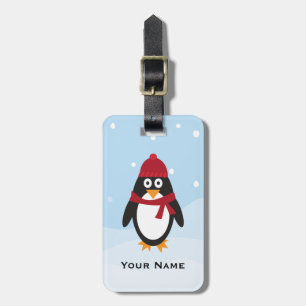 Süßes Winter-Pinguin-personalisiertes Gepäckanhäng Gepäckanhänger