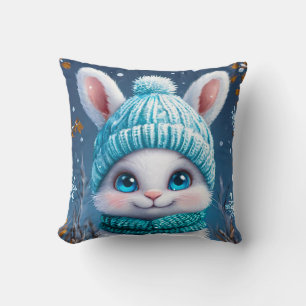 ❄️ Süßes Winterhasen-Zimmer-Dekor-Geschenk 🐰 Kissen