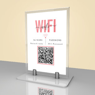 Süßes WLAN-Passwort-Schild   QR-Code-Tischkarte Tischnummer