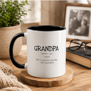 Süßes Wörterbuch Grumpa Großvater Opa Tasse