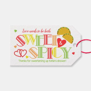 Süßes würziges Fiesta-Geschenk zur Brautparty Geschenkanhänger