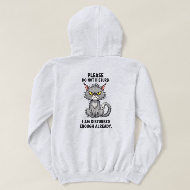 Süßes Wütendes Katze Sweatshirt (Design Rückseite)