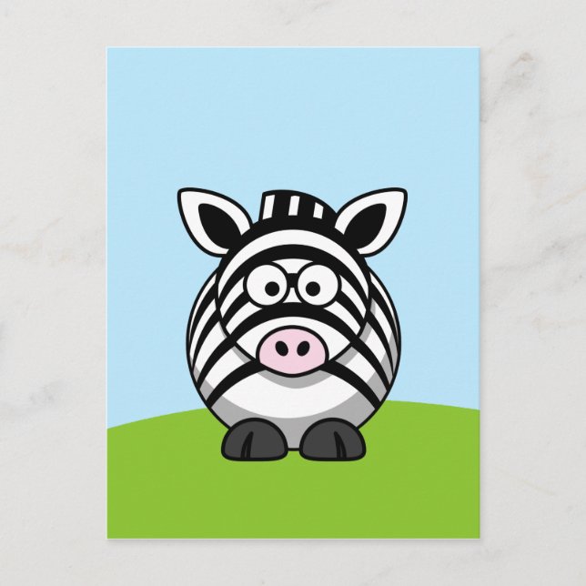 Süßes Zebra Postkarte (Vorderseite)
