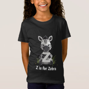 Süßes Zebrakinder-T-Shirt   Z ist für Zebra Alphab T-Shirt