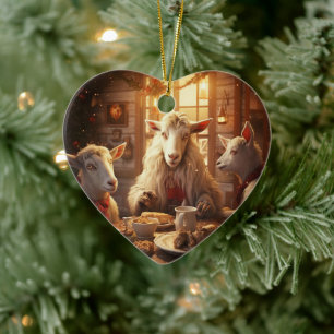 Süßes Ziegen-Schmuck-Dekor, Geschenke für Ziegenli Keramik Ornament
