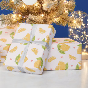 Süßes Zitronen-Nahtlosmuster Geschenkpapier