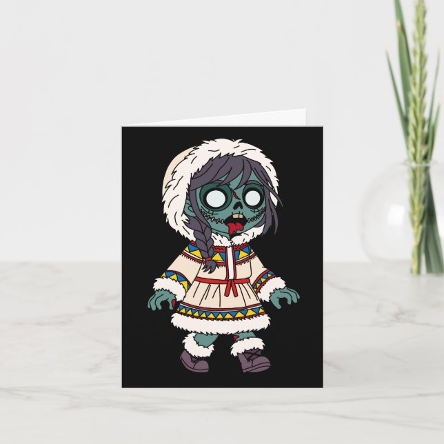 Süßes Zombie-Inuit-Mädchen (Vorderseite)