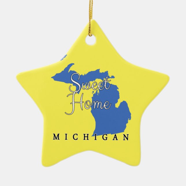 Süßes Zuhause Michigan Keramikornament (Vorne)
