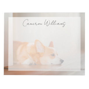 Süßeste Babytierchen   Schlafender Corgi Notizblock