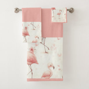 Süßeste Flamingo-Herde Badhandtuch Set