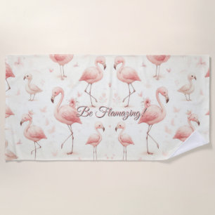 Süßeste Flamingo-Herde Strandtuch