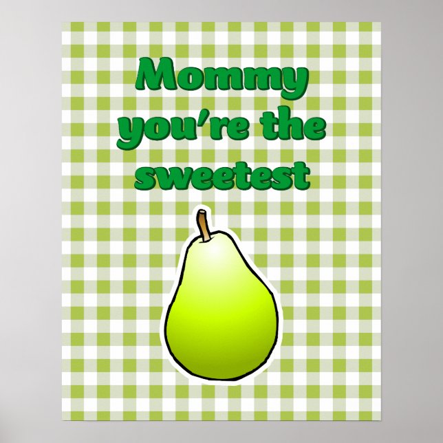 Süßeste grüne Birne Poster (Vorne)