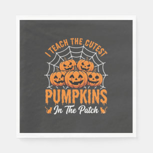 Süßeste Kürbisse auf dem Feld Lehrer Halloween_1 Serviette