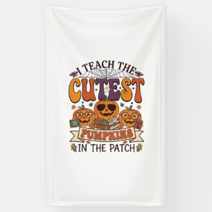 Süßeste Kürbisse Halloween Lehrer Brille Bücher_1 Banner