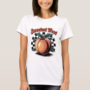 Süßeste Leckerei Peach Retro T - Shirt - Vintages 