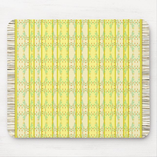 Süßeste Little Golden Floral Rug Stil Mousepad (Vorne)