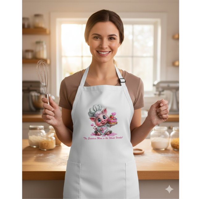 Süßeste Mama Schwein Chef Personalisierte Schürze (Von Creator hochgeladen)