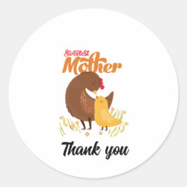 Süßeste Mutter Runder Aufkleber