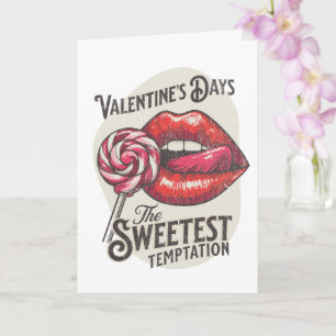 Süßeste Versuchung Vintage Lip Art Karte