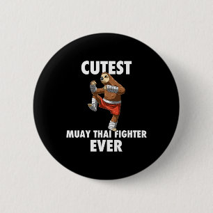 Süßester Faultier-Kämpfer Aller Zeiten - Muay Thai Button