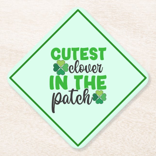 Süßester Klee im Fleck-61106 Untersetzer (Vorderseite)