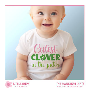 Süßester Klee im Fleck St. Patrick's Day Baby Strampler