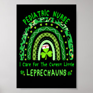 Süßester Kleiner Leprechaun Kinderkrankenschwester Poster