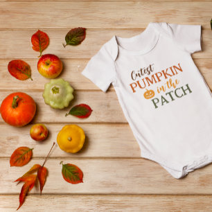 Süßester Kürbis im Herbstfleck Baby Strampler