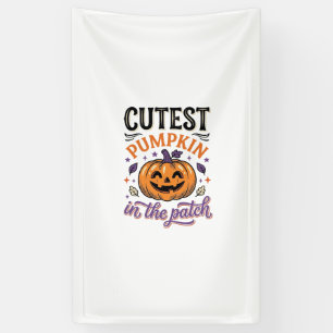 Süßester Kürbis im Patch Halloween-Shirt-Design Banner