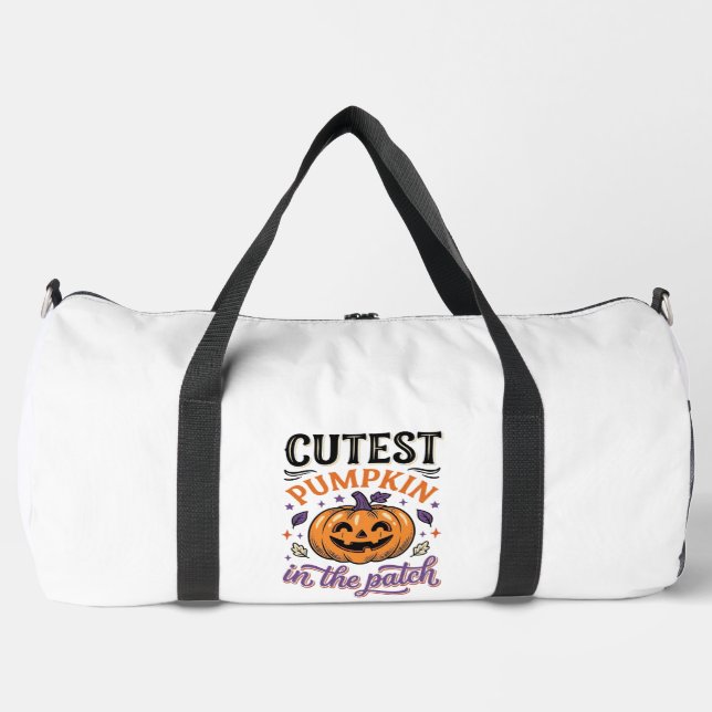 Süßester Kürbis im Patch Halloween-Shirt-Design Duffle Bag (Vorderseite)