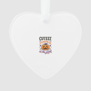 Süßester Kürbis im Patch Halloween-Shirt-Design Ornament