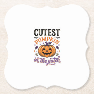 Süßester Kürbis im Patch Halloween-Shirt-Design Untersetzer