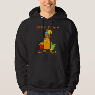 Süßester Truthahn in der Herde Frohen Erntedanktag Hoodie
