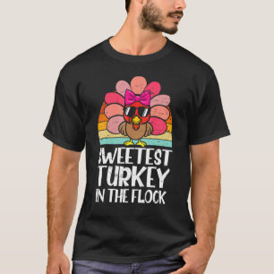 Süßester Truthahn in der Herde Kleinkind Mädchen T T-Shirt